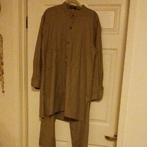 Eskandar Beige Womens Tunic And  Pants